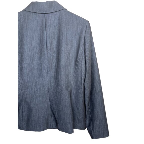Kasper Blue Blazer Women’s 8 Classic Preppy Work Jacket Old Money Style - Picture 10 of 12